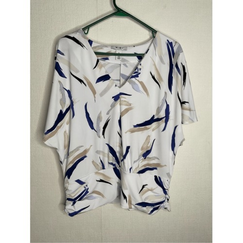 White House Black Market Women's Topโ Dolman Sleeve Stretch Size XL Artsy New*